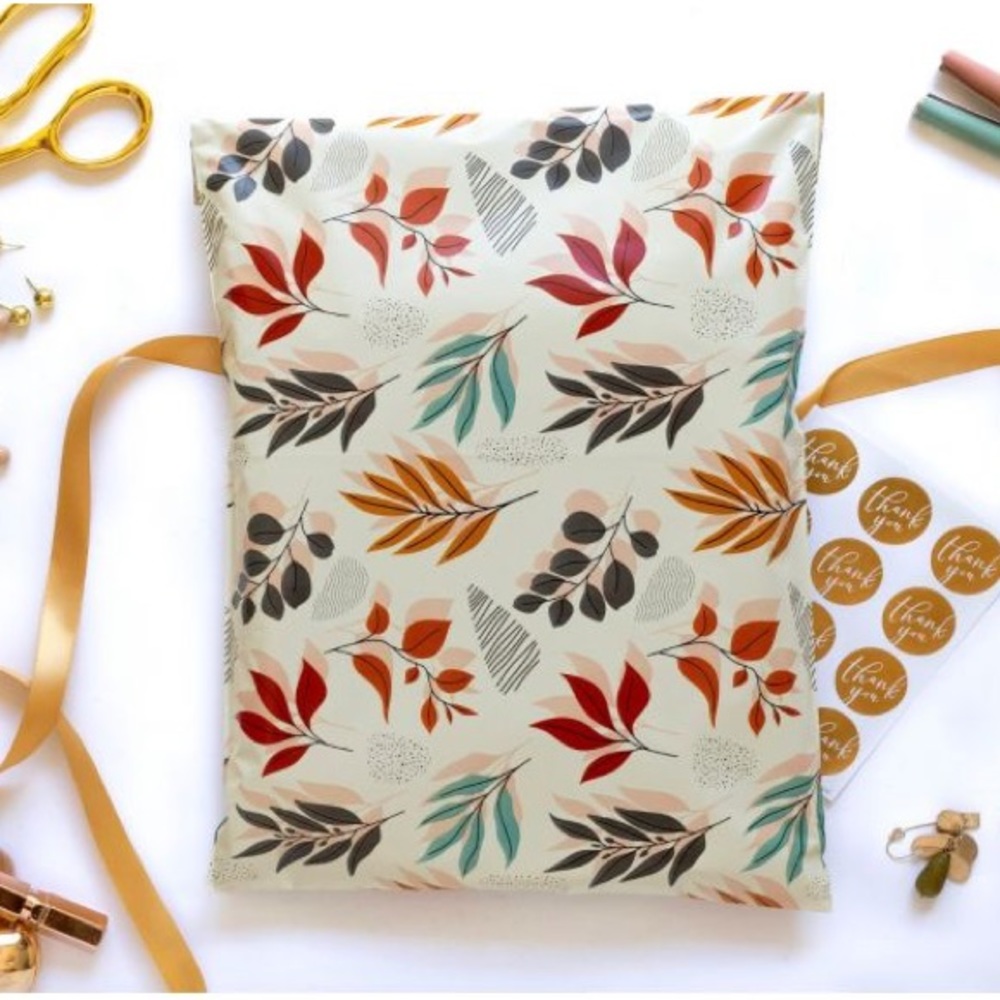 Fall Leaves 🍁 Poly Mailers 10x13 Pack of 25 - Picture 2 of 5